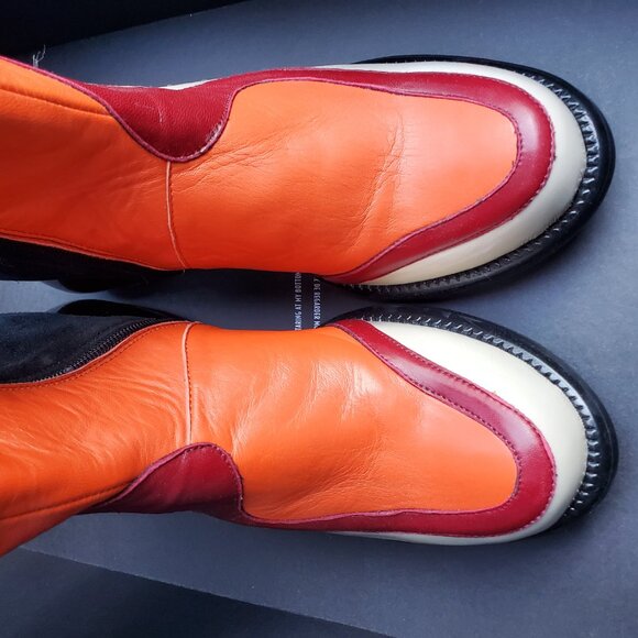 Fluevog F-Trip Warhol in Raspberry Multicolor MOD Chic 10 9.5 - Picture 5 of 6